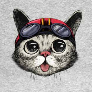 Bikers Cat lil bub kitten tees T-Shirt